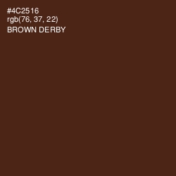 #4C2516 - Brown Derby Color Image